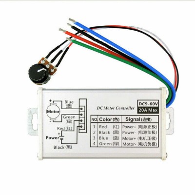 12V 24V 20A Max PWM DC Motor-Heated Hand Grips Thumb Heating Variable Controller 25kHz Switch