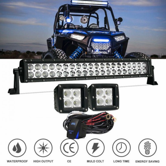 20-22In straight light Bar Offroad With 2PCS Led...