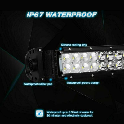 20-22In straight light Bar Offroad With 2PCS Led Fog Pod Lights For ATV/UTV