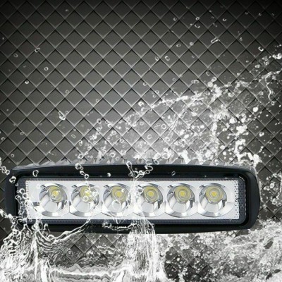 Polaris Atv/Utv  6" 18W Led Work Light Bar Spot For Boat Suv Atv Ute Truck 