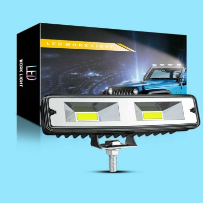 12V  6'' Car Driving Fog Lamp 2 LED spotlight Bar Off Road Work Light UTE SUV ATV