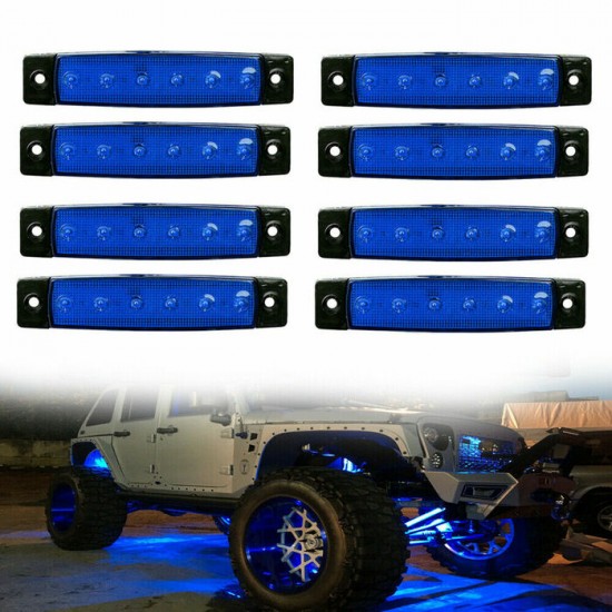 12V LED Rock Lights For Car Boat/VR JEEP Truck Bed Under Body Fog Lights-Blue