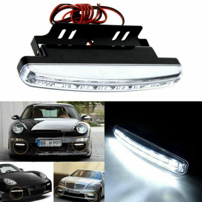 Pair-Car Light 8 LED DRL Fog Driving Daylight Daytime Running LED Light