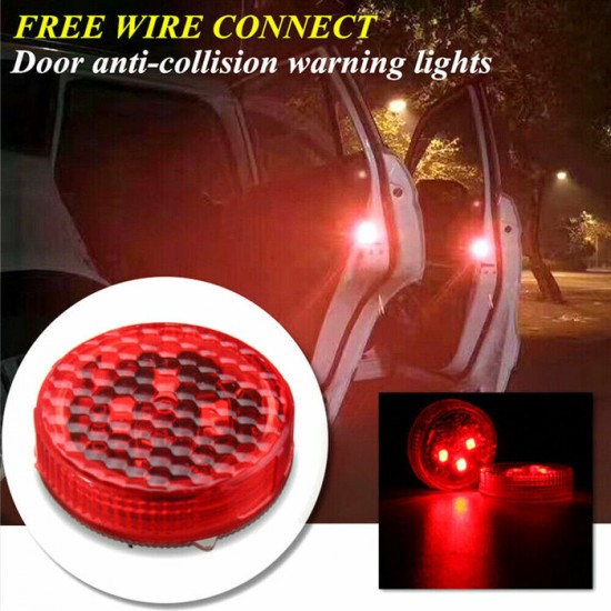 Red Car Wireless Door LED Opened Warning Flash...