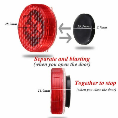 Red Car Wireless Door LED Opened Warning Flash Light Anti-collid Waterproof In Pair