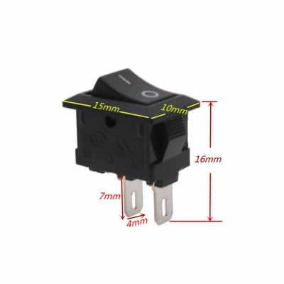 Auto Car Truck Boat Round Rocker 12V 16A 2Pin Switch