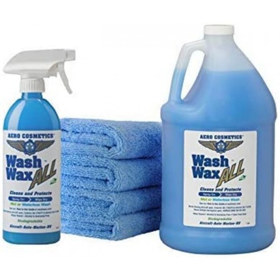Wet or Waterless Car Wash Wax Kit 144 oz. Aircraft...