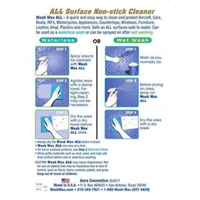 Wet or Waterless Car Wash Wax Kit 144 oz. Aircraft Quality for Your Car RV Boat & Motorcycle