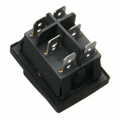 3 Positions On-Off-On 6Pin DC12V Waterproof Car Boat LED Color Rocker Power Switch 20A