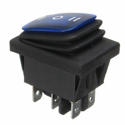 3 Positions On-Off-On 6Pin DC12V Waterproof Car Boat LED Color Rocker Power Switch 20A