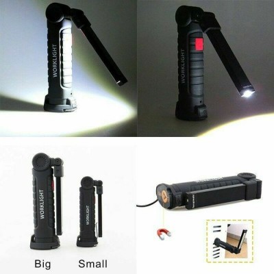 Slim Lamp Flashlight Magnetic Foldable Rechargeable 