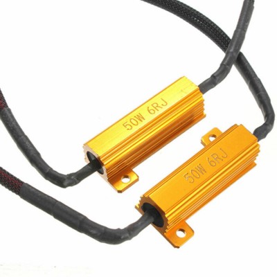 PAIR H7 LED Fog Light, Head Light Canbus 50W 12V Load Resistor Wiring Canceller Decoder