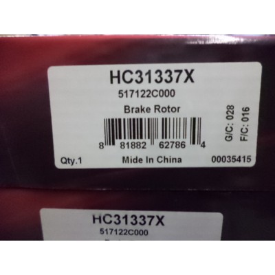 Hyundai/Kia Front Brake Disc HC Coated