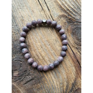 Unisex pierre naturelle 8mm mauves 