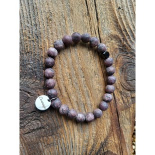 Standard FEMME pierres naturelles mauves 8mm 