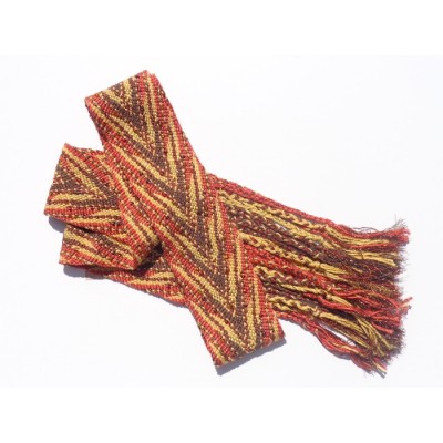 Parure vestimentaire fléchée - Têtes de flèche et flammes perlées