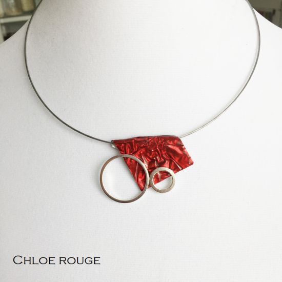 Collier Chloe rouge