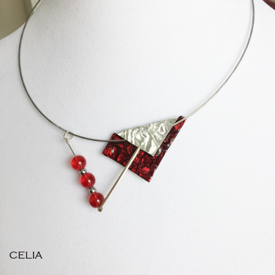 Collier Celia rouge