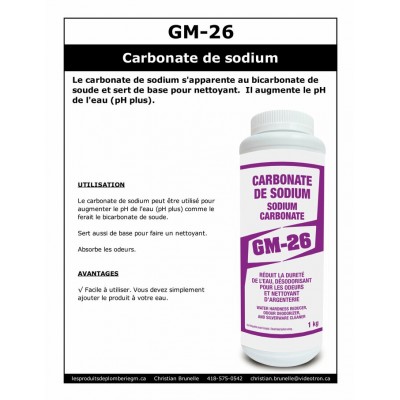 GM-26 - Bicarbonate de soude/sodium - 1kg