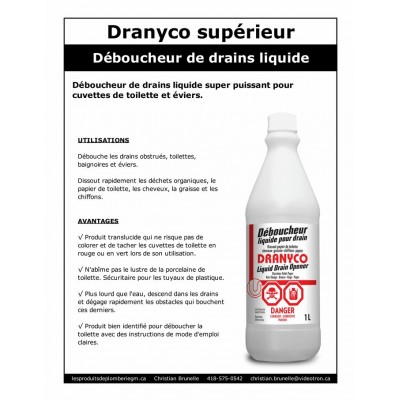 DRANYCO - Déboucheur de drains - 1L