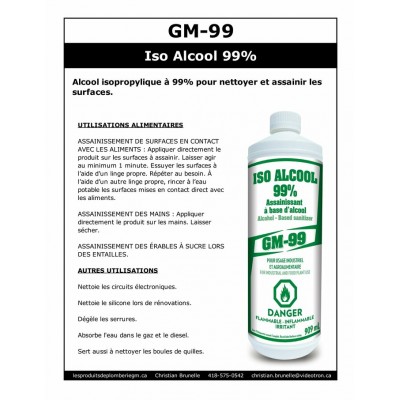 GM-99 - ISO ALCOOL 99% - 909ml