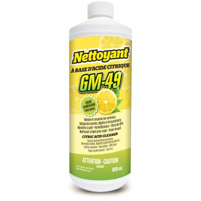 GM-49 - Nettoyant à base d'acide citrique - 909ml