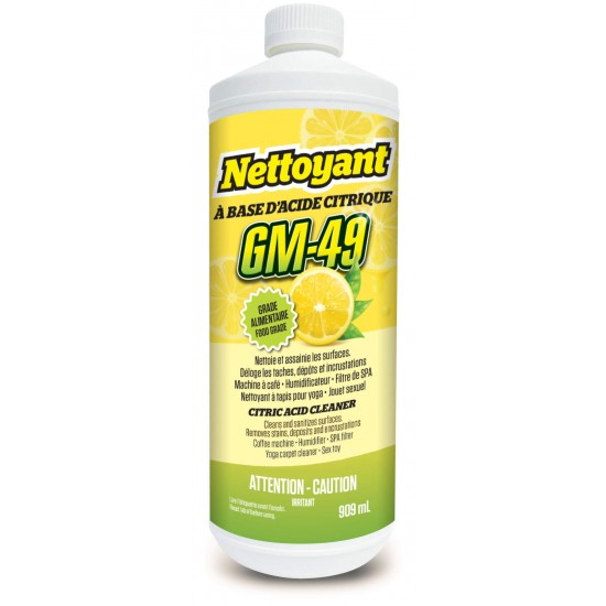 GM-49 - Nettoyant à base d'acide citrique - 909ml