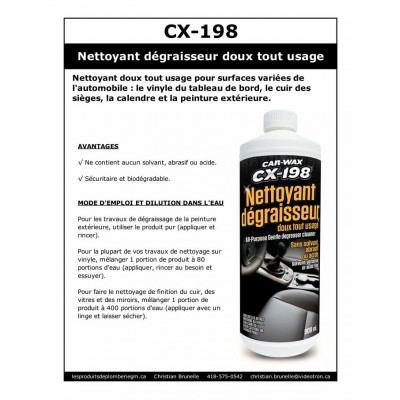 CX-198 - Nettoyant dégraisseur doux tout usage - 1L