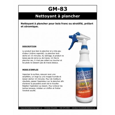 GM-83 - Nettoyant à plancher - 945 ml