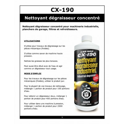 CX-190 - Nettoyant dégraisseur industriel - 4L