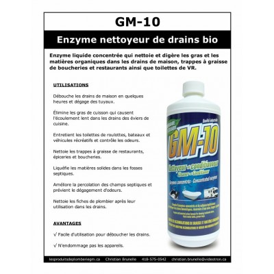 GM-10 - Nettoyant enzymatique - 20L