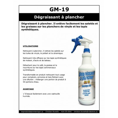 GM-19 - Dégraissant à plancher - 4L