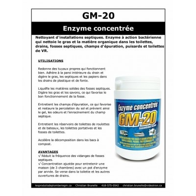 GM-20 - Enzyme concentrée - 11kg