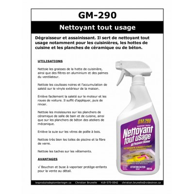 GM-290 - Nettoyant dégraisseur tout usage - 4L