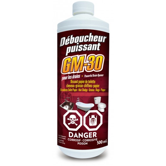 GM-30 - Déboucheur puissant pour les drains - 500ml