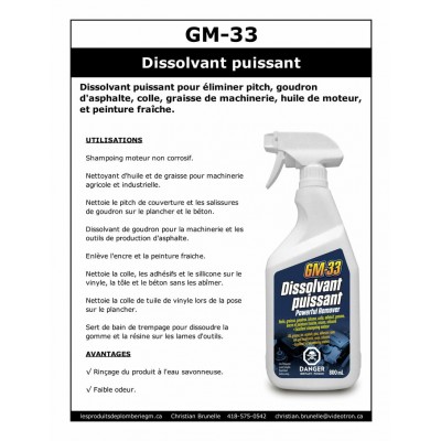 GM-33 - Dissolvant puissant - 4L