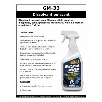 GM-33 - Dissolvant puissant - 20L