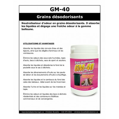 GM-40 - Neutralisant d'odeur - 15kg