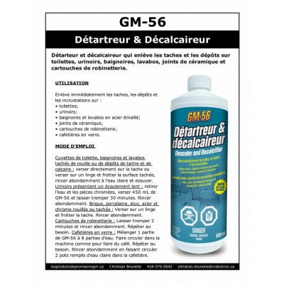 GM-56 - Détartrant et décalcairisant - 4L