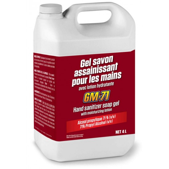 GM-71 - Gel savon assainissant pour les mains - 4L