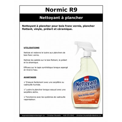 R9 - Nettoyant à plancher - 4L