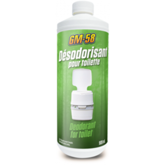 GM-58 - Désodorisant pour toilette portative -909ml