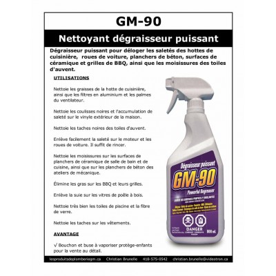 GM-90- Dégraisseur puissant - 800ml