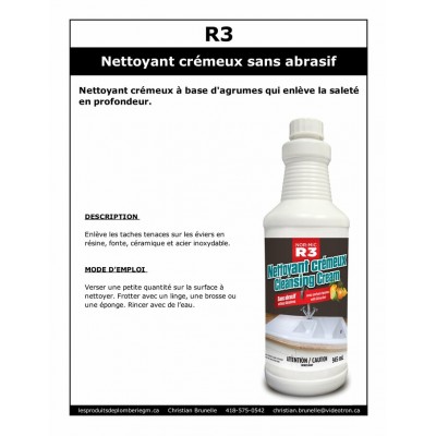 R3 - Nettoyant crémeux - 945ml