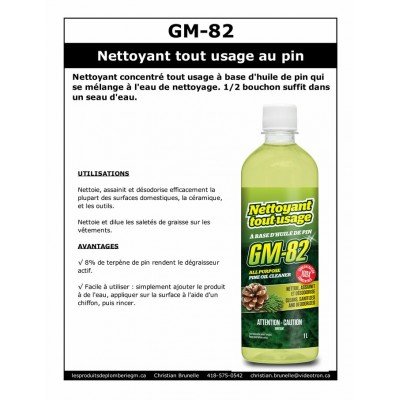 GM-82 - Nettoyant tout usage à base d'huile de pin - 1L
