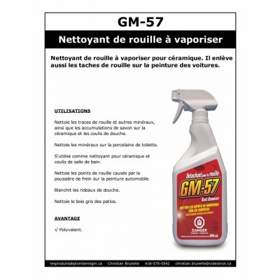GM-57 - Détachant de rouille - 800ml