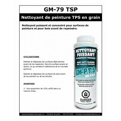 GM-79 TSP - Nettoyant puissant au phosphate trisotique - 800g