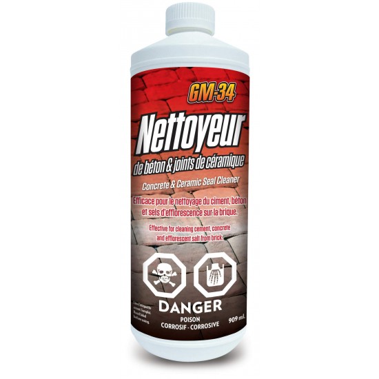 GM-34 - Nettoyant pour béton & joints de céramique - 909ml