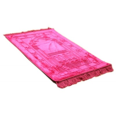 Tapis de prière épais rose