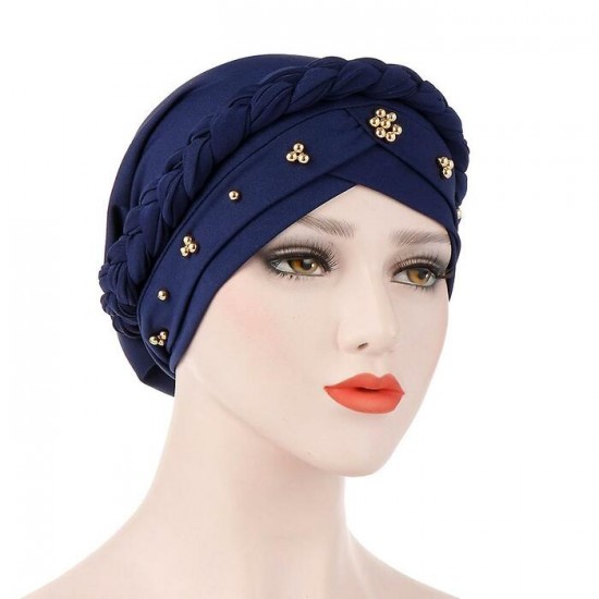 Turban bleu marine